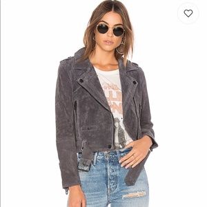Blank NYC French Grey Suede Moto Jacket